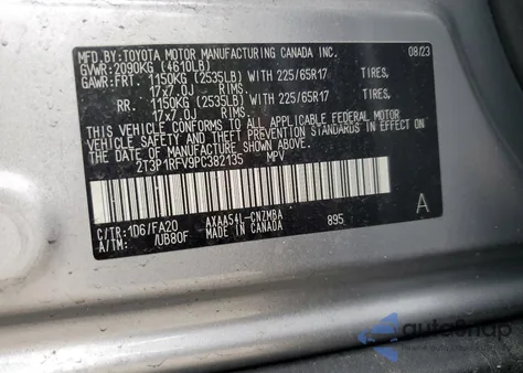 2023 Toyota Rav4 Xle from USA, damaged, VIN 2T3P1RFV9PC382135